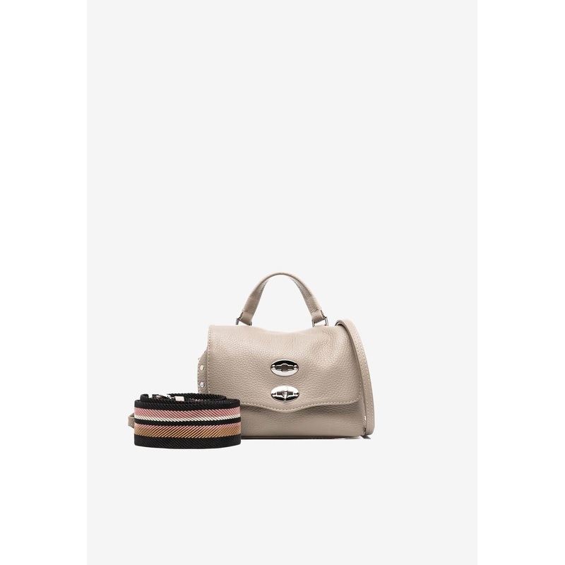 Baby Postina Daily Pebbled Leather Top Handle Bag Taupe Onesize