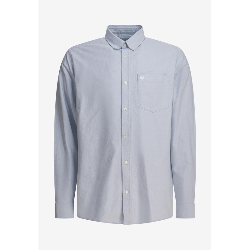 C-Logo Buttoned Shirt Light Blue mrtwstd_S