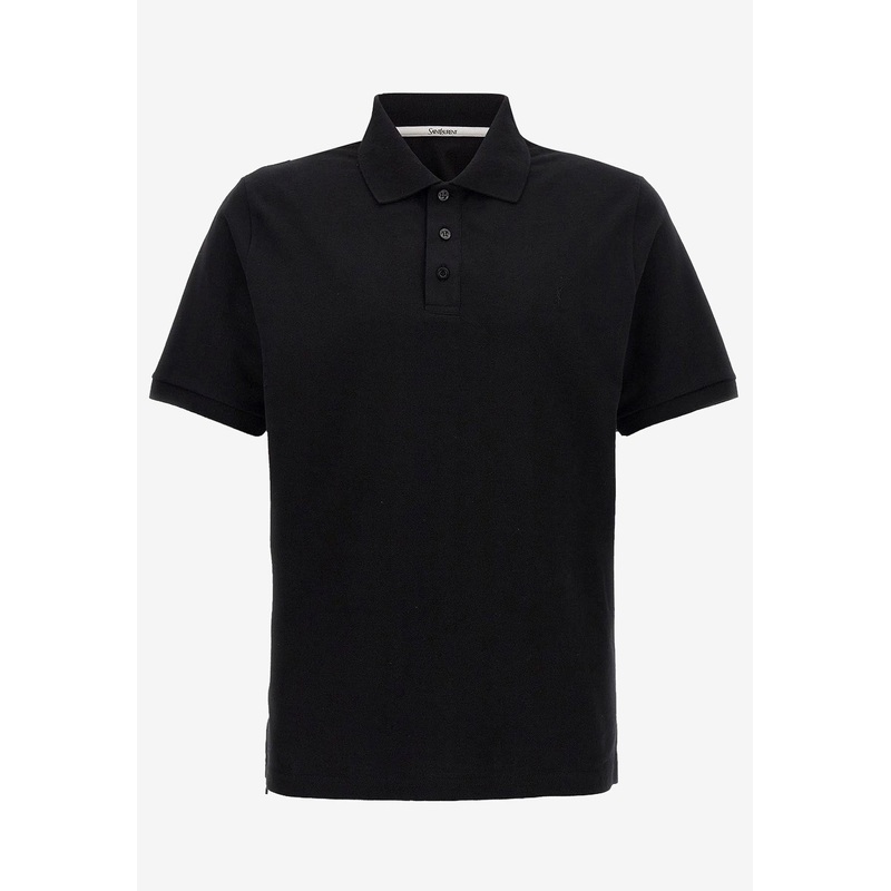 Cassandre Embroidered Polo T-shirt Black mrtwstd_S