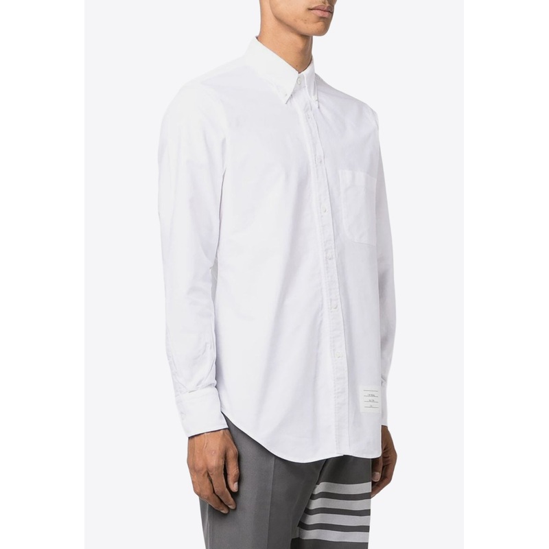 Name Tag Patch Oxford Shirt White mrtwstd_1