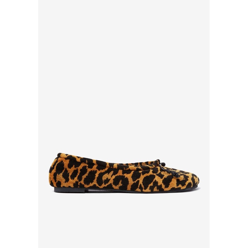 Ryder Leopard Print Ballet Flats Brown wshoeseu_EU 36