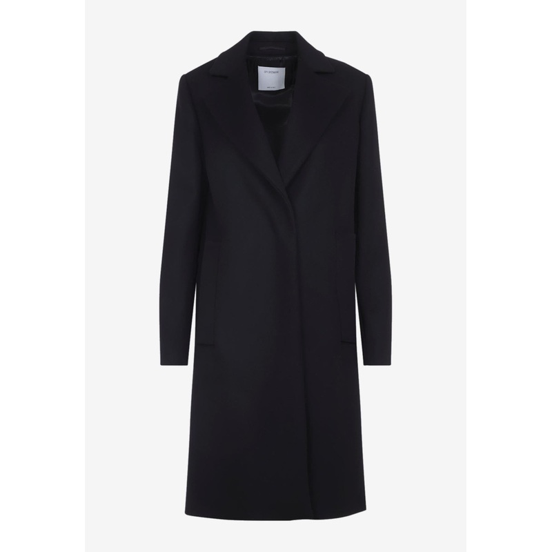 Ala Wool Long Coat Black wrtwit_IT 40