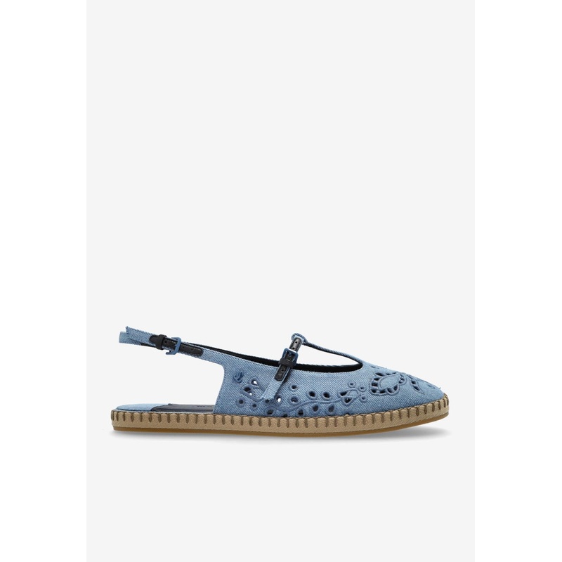 Amiee Denim Slingback Flats Blue wshoeseu_EU 36