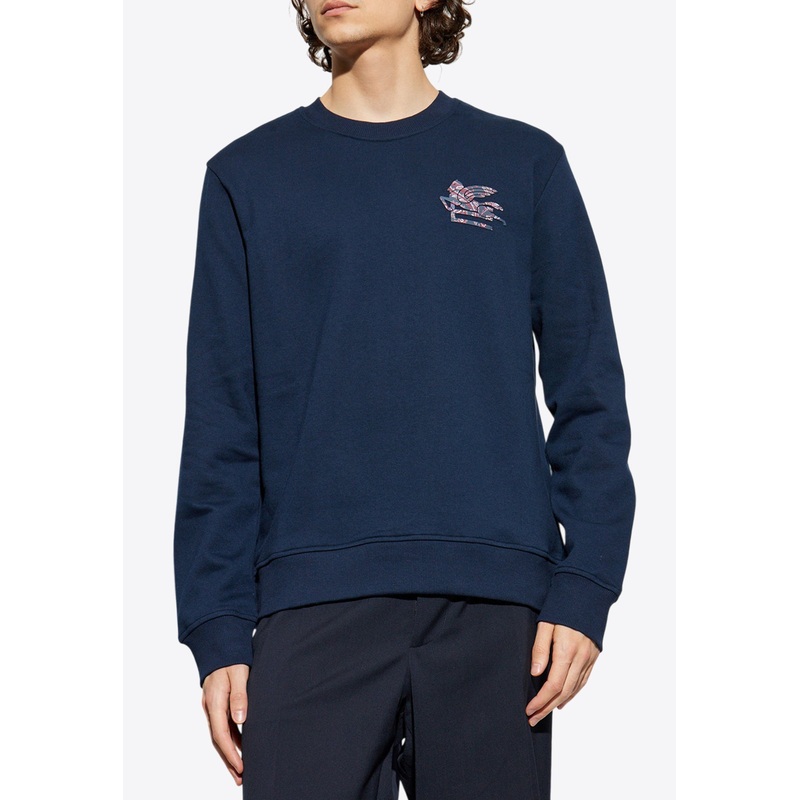 Paisley Print Pegaso Sweatshirt Navy mrtwstd_S