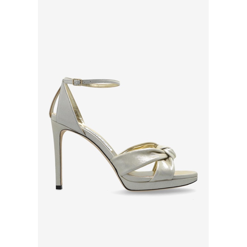 Rosie 100 Shimmering Suede Sandals Gold wshoeseu_EU 35