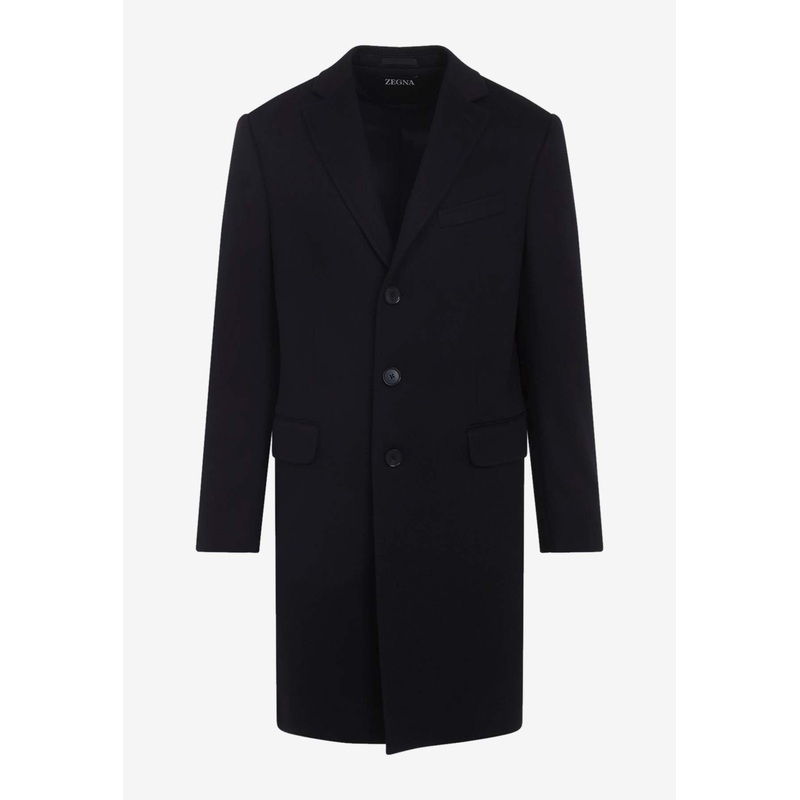 Single-Breasted Wool Coat Black mrtwit_IT 48