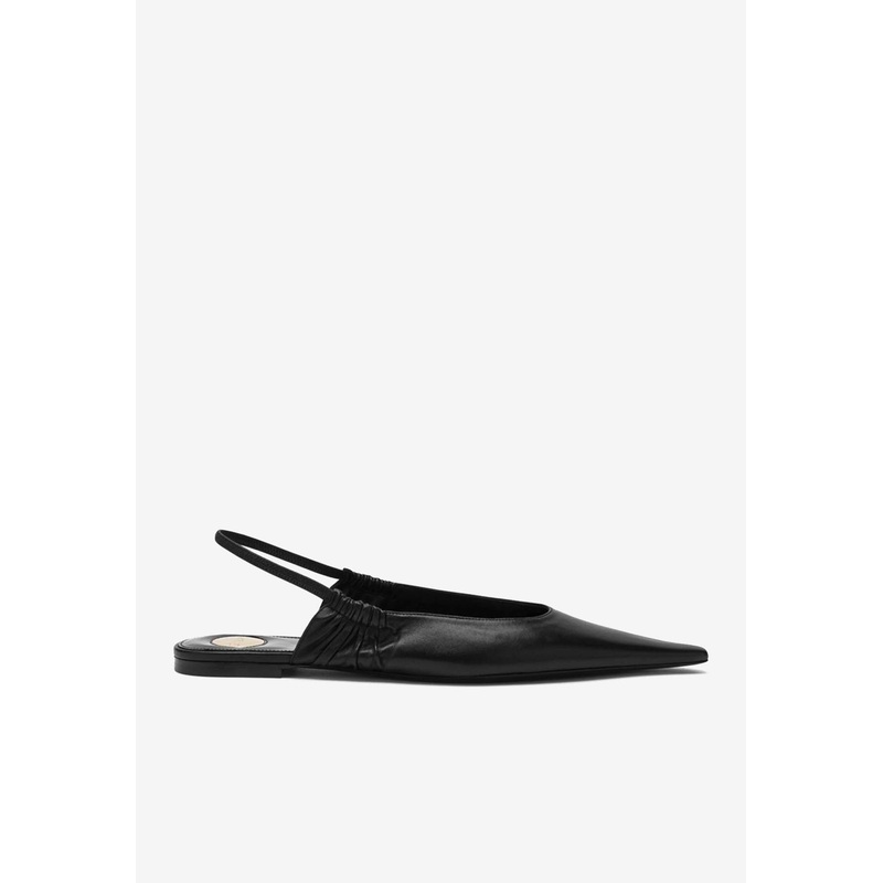Anne-Marie Slingback Leather Flats Black wshoeseu_EU 36