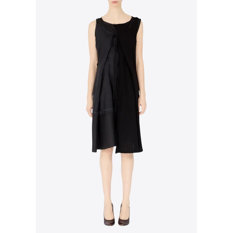 Anonymity of The Lining Asymmetrical Wool Dress Black wrtwit_IT 36