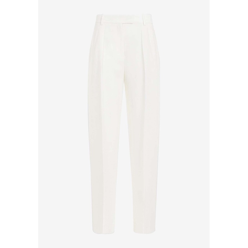 Antone Linen Carrot Pants White wrtwus_US 2