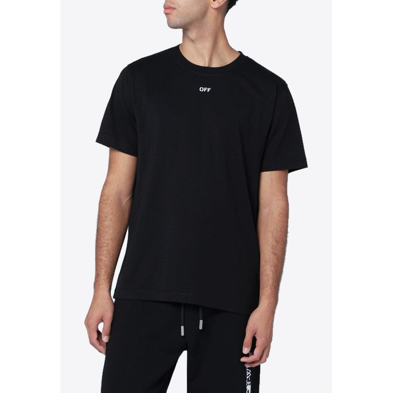 Brushstroke Arrow Print T-shirt Black mrtwstd_S