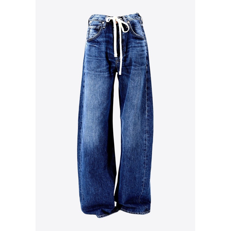 Brynn Drawstring-Waist Jeans Denim wrtwbottoms_24