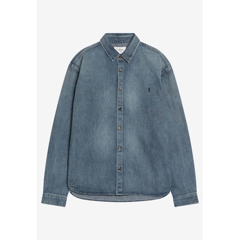 Cassandre Washed Denim Shirt Blue mrtwstd_M