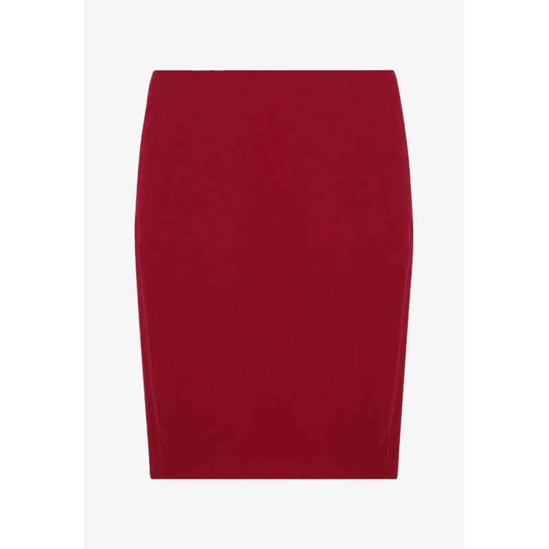 Satin Pencil Skirt Red wrtwfr_FR 36