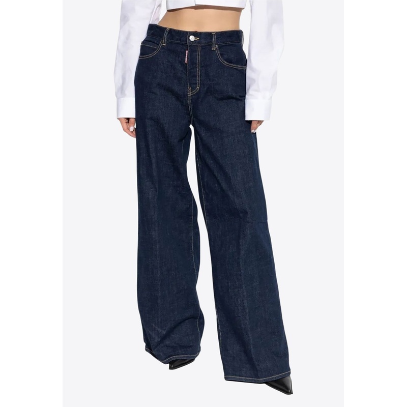 Traveler Wide-Leg Jeans Navy wrtwit_IT 34