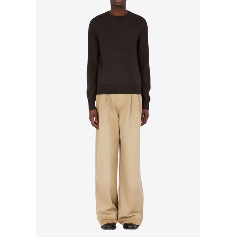 Wool Crewneck Sweater Brown mrtwstd_S