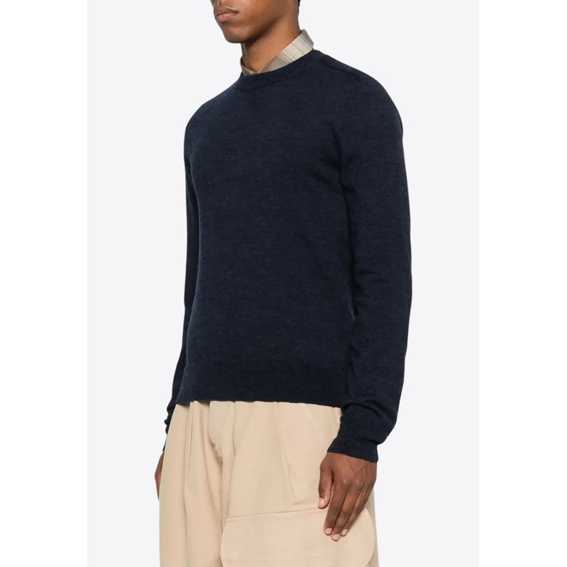 Wool Crewneck Sweater Navy mrtwstd_S
