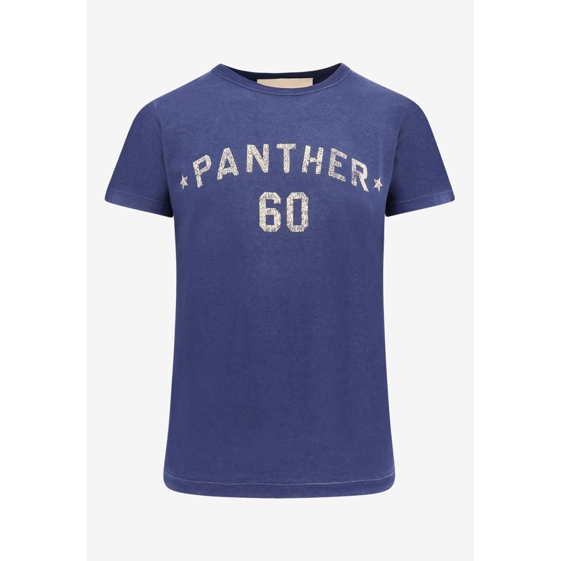 Chez Logo Print T-shirt Blue mrtwstd_S
