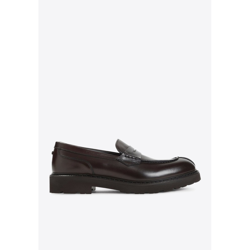 College Leather Loafers Brown mshoeseu_EU 45