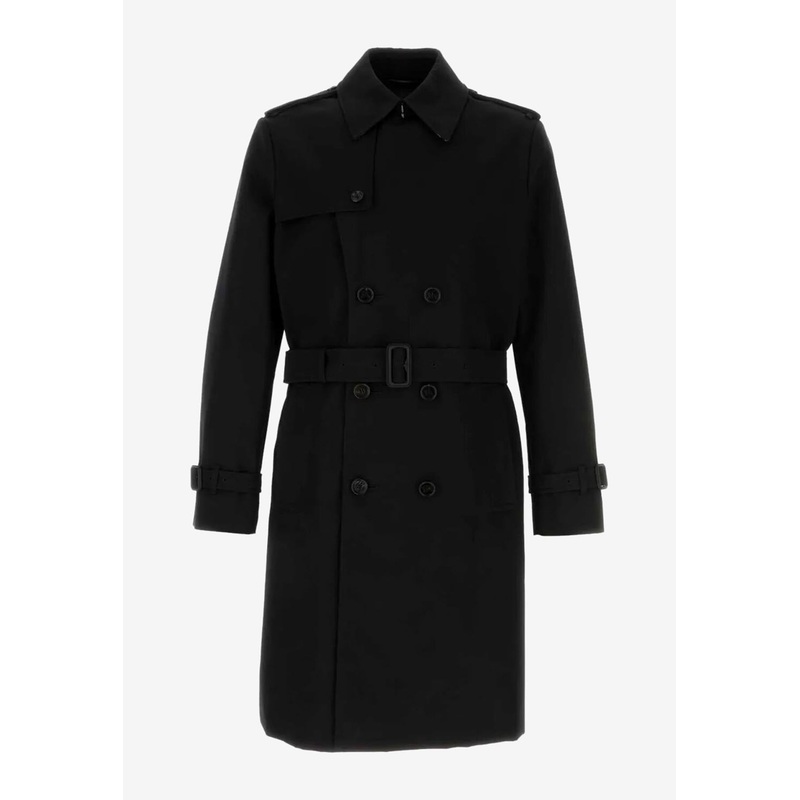 Double-Breasted Coat with Belt Black mrtwit_IT 48