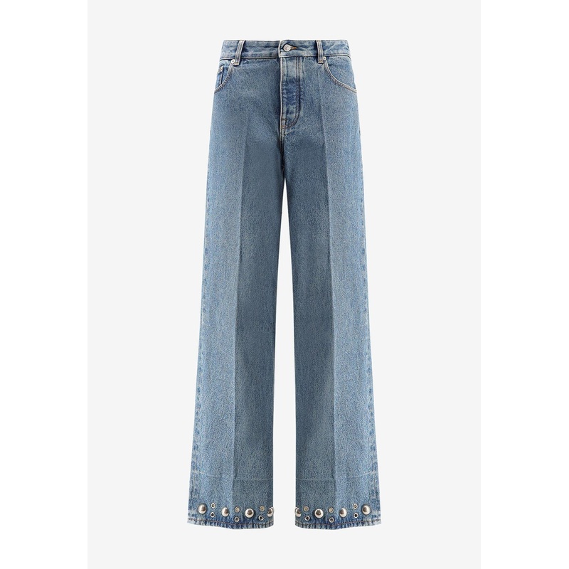 Embellished Straight-Leg Jeans Denim mrtwbottoms_30