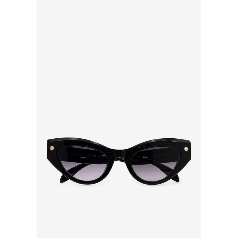 Stud Cat-Eye Sunglasses Gray Onesize
