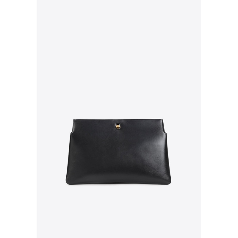 Trifold Leather Clutch Black Onesize