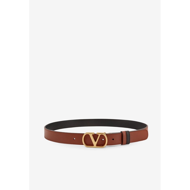 VLogo Leather Reversible Belt Multicolor 85
