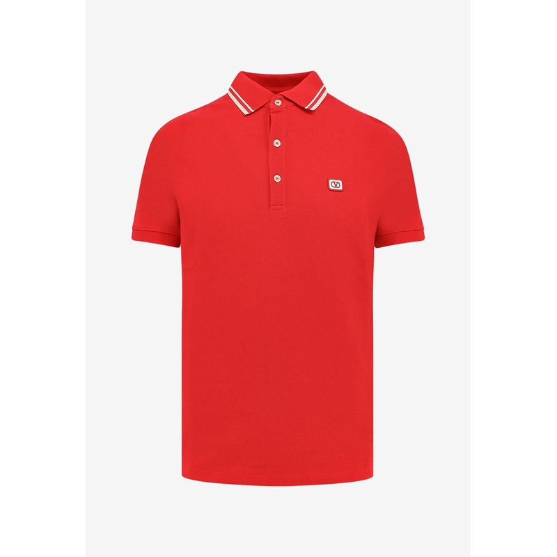 VLogo-Patch Polo T-shirt Red mrtwstd_S