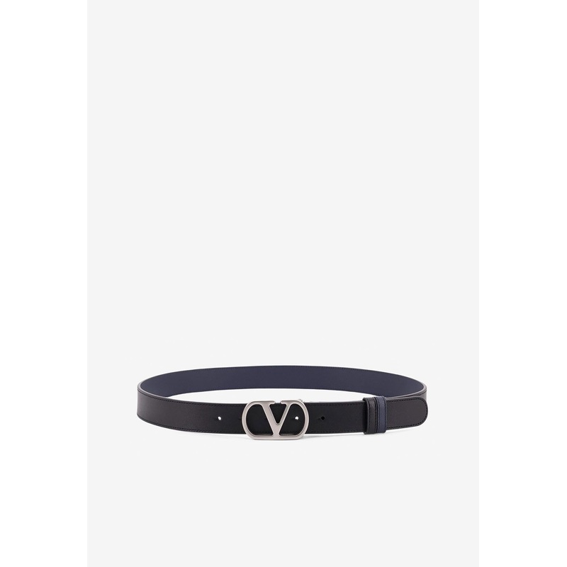 VLogo Reversible Leather Belt Black 85