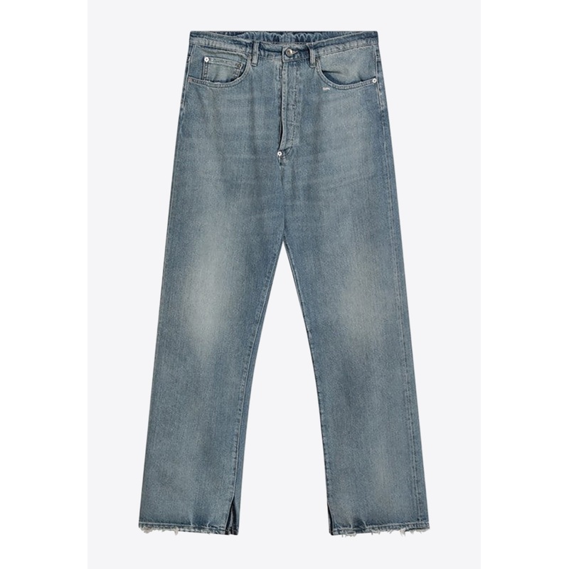 Wide-Leg Washed Jeans Blue mrtwbottoms_30