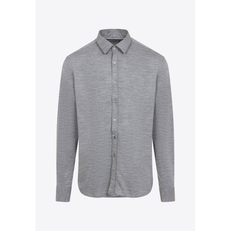 Wool Jersey Shirt Gray mrtwstd_XL