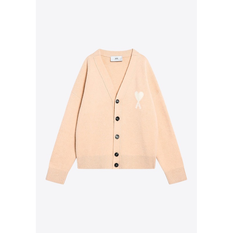 Ami De Coeur Alpaca and Wool Cardigan Beige mrtwstd_XS