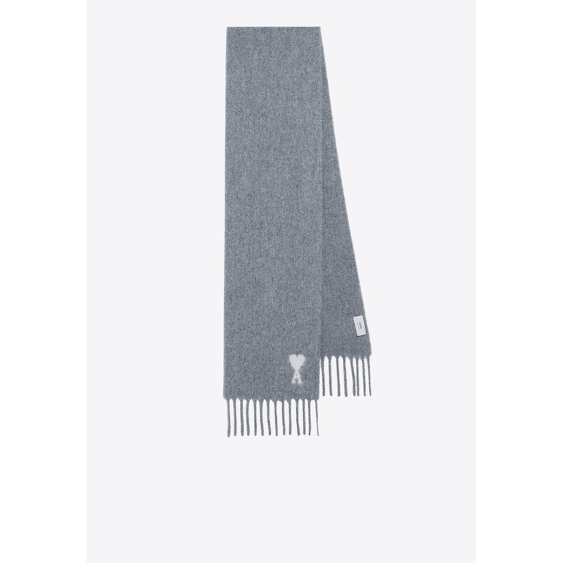 Ami De Coeur Alpaca Scarf Gray Onesize