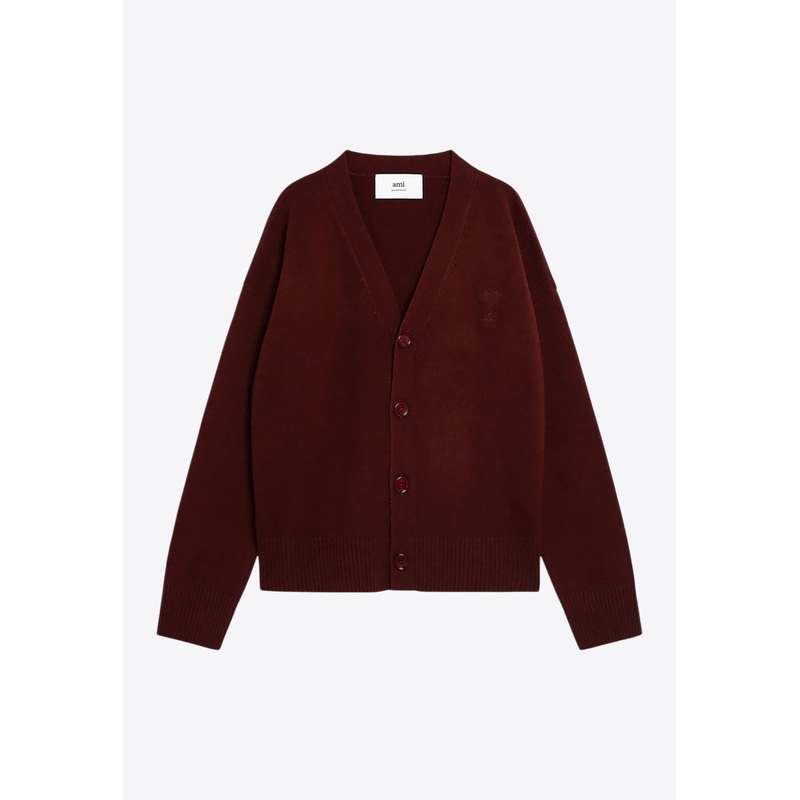 Ami De Coeur Wool Cardigan Burgundy mrtwstd_S