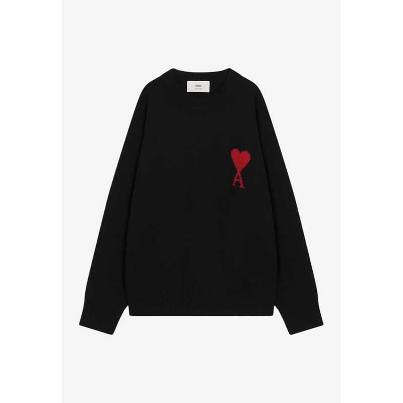 Ami De Coeur Wool Sweater Black mrtwstd_L