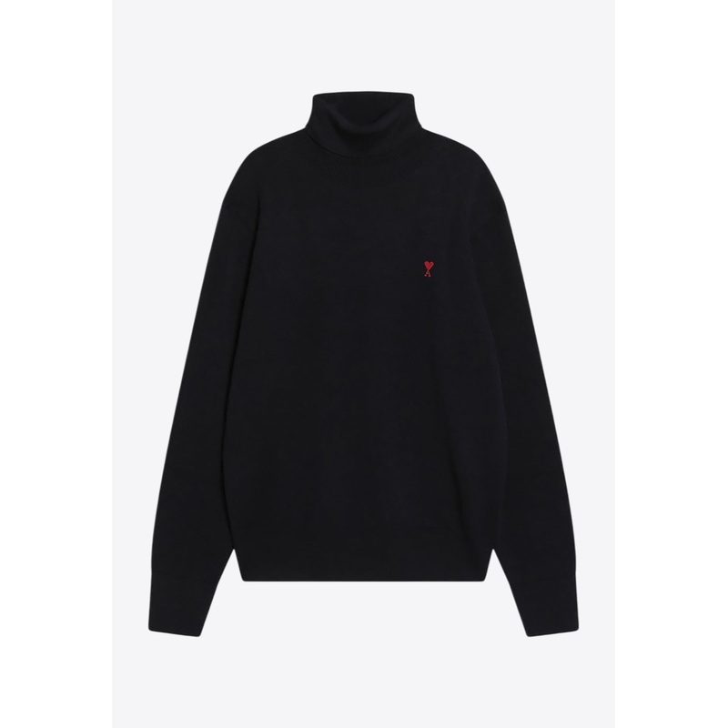 Ami De Coeur Wool Turtleneck Sweater Navy mrtwstd_S