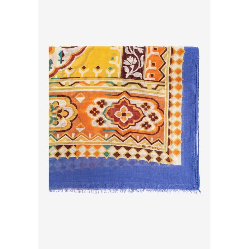 Printed Silk Scarf Multicolor Onesize