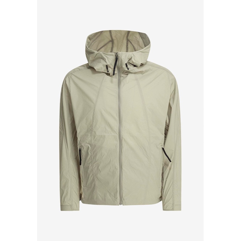 Zip-Up Hooded Jacket Beige mrtwstd_2