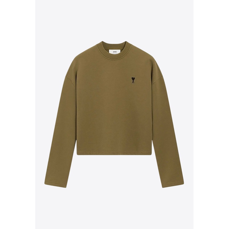 Ami De Coeur Crewneck Sweatshirt Khaki wrtwstd_XS