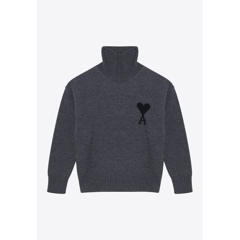 Ami De Coeur Turtleneck Sweater Gray wrtwstd_XS