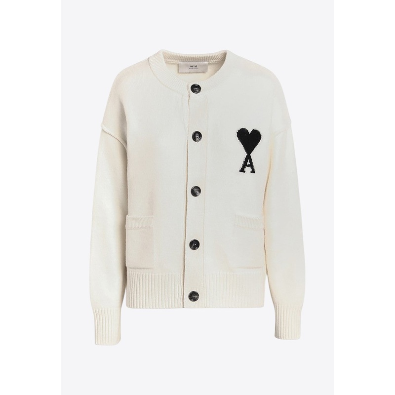 Ami De Coeur Wool Cardigan White wrtwstd_XS
