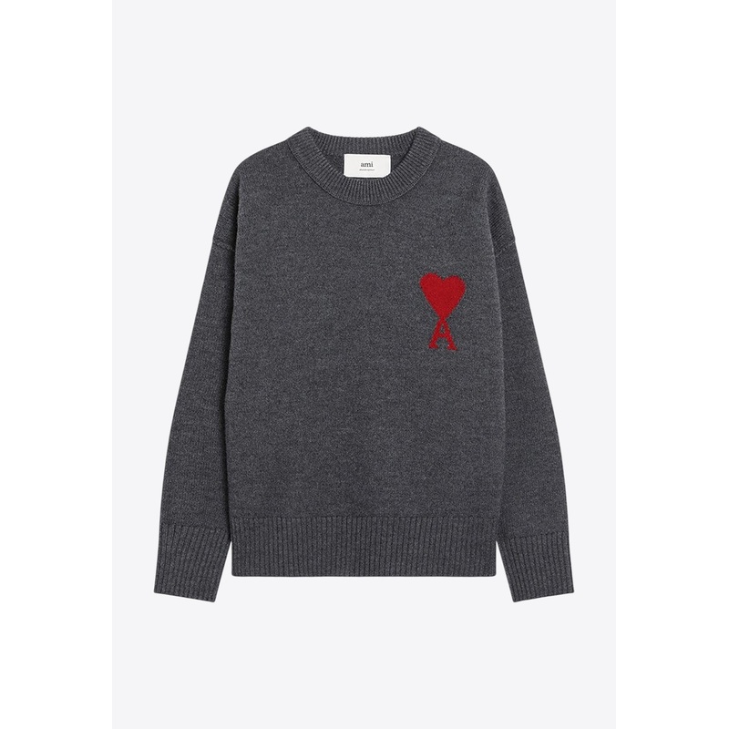 Ami De Coeur Wool Sweater Gray wrtwstd_XS