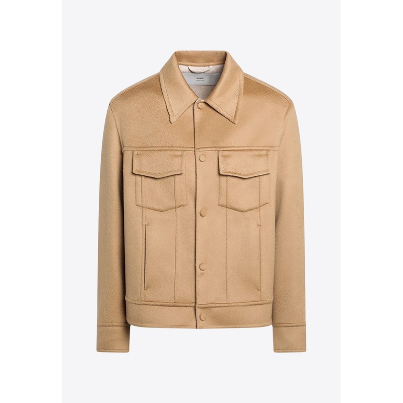 Ami De Coeur Wool Trucker Jacket Beige mrtwstd_S