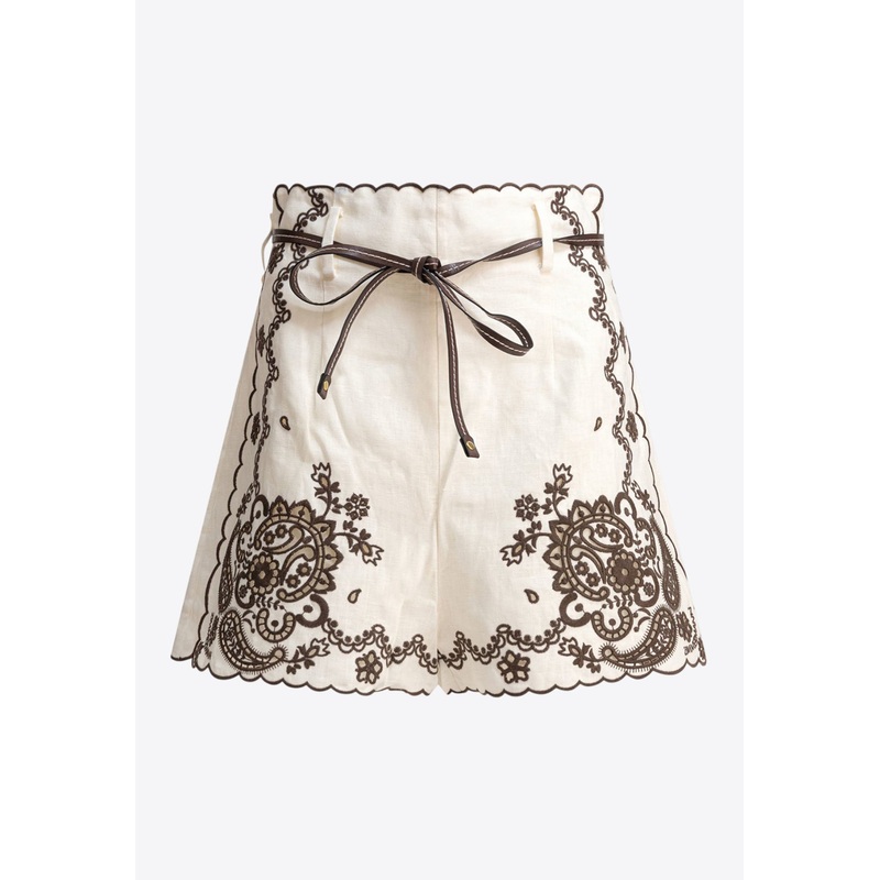 Ascension Embroidered Shorts White wrtwzimmermann_2