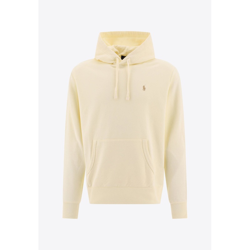 Logo Embroidered Hooded Sweatshirt Cream mrtwstd_M