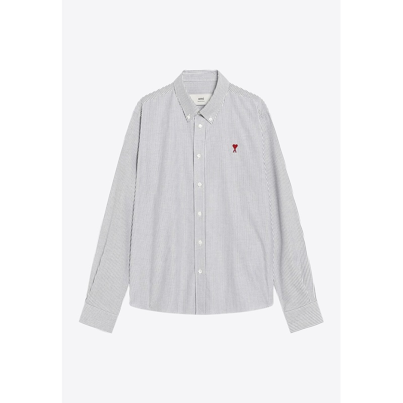 Striped Ami De Coeur Shirt Gray mrtwstd_S
