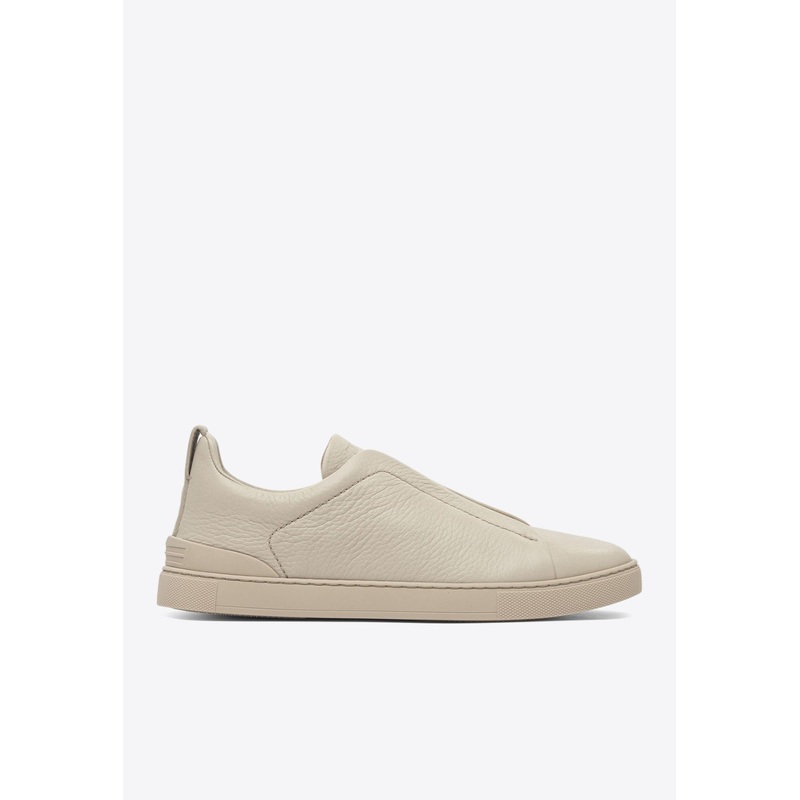 Triple Stitch Low-Top Sneakers Beige mshoesuk_UK 6