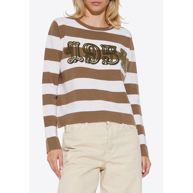 Viterbo 1951 Striped Sweater Brown wrtwstd_XS