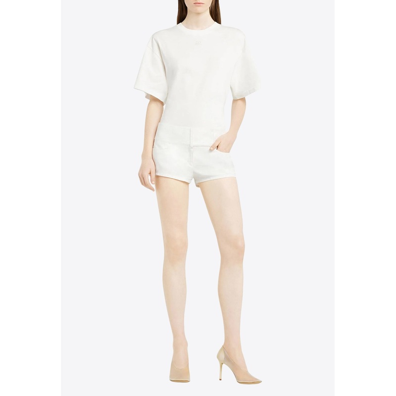 Wide-Sleeved Crewneck T-shirt White wrtwstd_XS