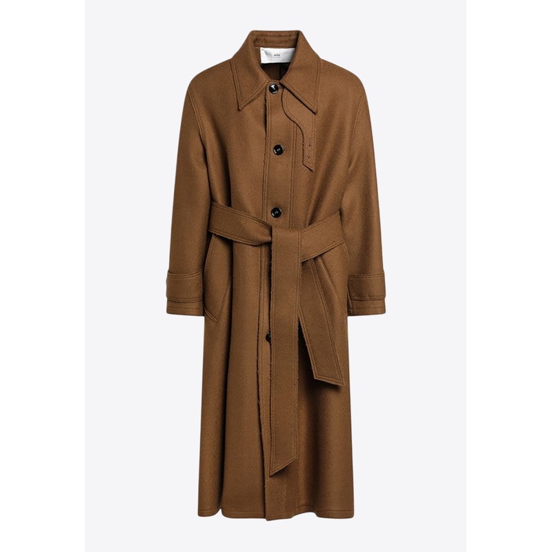 Wool Single-Breasted Coat Brown mrtwstd_XS